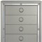 Homeroots 33" Silver Solid Wood Mirrored Five Drawer 383980 - alternate 4