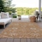 Homeroots 3' X 5' Copper Ivory And Black Floral Washable Indoor Outdoor Area Rug 604755 - alternate 6