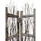 Homeroots 64" Brown Solid Wood Folding Four Panel Screen Room Divider 415071 - alternate 5