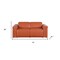 Homeroots 73in Orange and Black Italian Leather Power Reclining Loveseat 720485 - alternate 8