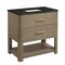James Martin Vanities Lucian 36" Single Vanity, Pebble Oak, w/ 3 CM Phantome Eclos Widespread Top D704-V36-PBO-WPHT - alternate 5
