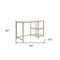 Homeroots 42" Clear and Gold Glass and Metal Computer Desk 516427 - alternate 4