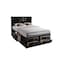 Homeroots Black Wood Full With Ten Drawers Bed Frame 376964 - alternate 1