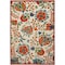 Homeroots 5' X 8' Red Gold Green And Teal Blue Floral Indoor Outdoor Area Rug 545037 - alternate 1