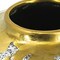 Homeroots 10" Ivory Gray And Gold Abstract Distressed Ceramic Round Table Vase 576731 - alternate 6