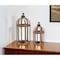 Homeroots Set of Two Brown Distressed Wood And Glass Floor Lantern Candle Holders, 2PK 517576 - alternate 6