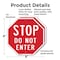 Signmission Stop Do Not Enter, 6 inch X 6 inch, Plastic Sign, 2PK OC-P-2PACK-6-11 - alternate 6