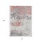 Homeroots 3' X 5' Coral And Gray Abstract Washable Indoor Outdoor Area Rug 617716 - alternate 5