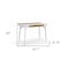 Homeroots 44" White and Natural Writing Desk With Three Drawers 543787 - alternate 6