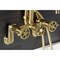 Kingston Brass Wall Mount Clawfoot Tub Faucet, Brushed Brass AE8457CG - alternate 4