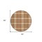 Homeroots 8' Brown Black And Beige Round Plaid Washable Indoor Outdoor Area Rug 597131 - alternate 6