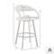 Armen Living Ramona 30in Swivel Bar Stool with Matte Black Iron and Beige Faux Leather LCRASWBABLKBG30 - alternate 7