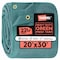 Tarpex 20' x 30' Green Heavy-Duty Weather Resistant 6.5 oz. 70% Shade Polyethylene Mesh Truck Tarp GMT-TA-2030 - alternate 1