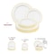 Smarty Had A Party Clear with Gold Edge Rim Plastic Dinnerware Value Set, 240PK 110CLGVP-CASE - alternate 8