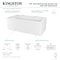 Kingston Brass 60" Acrylic Rectangular 2-Wall Corner Alcove Tub, Left Hand Drain, Glossy White VTAP6032L21TS - alternate 4