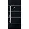Vdomdoors Steel Door Deux 6083 Black Enamel Stainless Inserts Entry Door Painted W36xH80 Left hand Inswing DEUX6083EXD-BLK-W36 x H80-LH-I - alternate 3