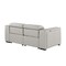 Homeroots 77in Light Gray and Brown Italian Leather Power Reclining Loveseat With Storage 720550 - alternate 8