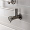Kingston Brass Wall Mount Pot Filler Faucet with Knurled Handle, Brushed Nickel KS4108RKX - alternate 5