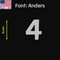 Aacc Self-Adhesive Vinyl Number: 4, Size: 3.5 in. Color: Silver Font: Anders, 1 sticker AACC-Anders-N4-Silver-I3.5x1 - alternate 1