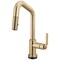 Brizo Litze Smarttouch Pull-Down Prep Faucet with Angle Spout, Industrial Handle Luxe Gold 64964LF-GL - alternate 1
