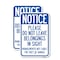 Signmission Notice Do Not Leave Belongings in Sight Management Is N, 12'' X 18'', Heavy Gauge Aluminum, 2PK A-1218-2PACK-23529 - alternate 1