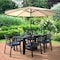 Leisuremod Chelsea Aluminum Outdoor Dining Table With 8 Chairs and Cushions, Charcoal Blue CC20-T63BL-CBU6 - alternate 8