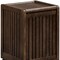 Homeroots Espresso Solid Wood Rolling Laundry Hamper With Lid 380047 - alternate 3