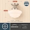 Vaxcel Eastgate 8.75-in Satin Nickel Schoolhouse Semi-Flush Ceiling Light with Frosted Opal Glass C0351 - alternate 7