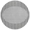 Homeroots 8' Gray And Ivory Round Striped Washable Indoor Outdoor Area Rug 597165 - alternate 6