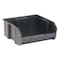 Quantum Storage Systems Hang & Stack Storage Bin, Polypropylene, Black, 5 in H, 11 in W, 10 7/8 in L QUS235CO - alternate 1