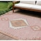Homeroots 8' X 10' Pink Green And Ivory Oriental Washable Indoor Outdoor Area Rug 598439 - alternate 1