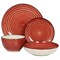 Elama Gia 24 Piece Round Stoneware Dinnerware Set in Red EL-GIA24R - alternate 8