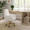 Martha Stewart Clara Upholstered Office Chair in Off White/Polished Brass CH-240231-1-CR-GLD-MS - alternate 9