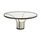 Homeroots 36" Antiqued Gold And White Glass Iron and Marble Round Pedestal Coffee Table 376310 - alternate 6