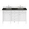 James Martin Vanities Brittany 60" Double Vanity in Bright White, w/ 3 CM Phantome Eclos Top 655-V60D-BW-3PHT - alternate 1