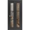Sartodoors Sliding Closet Bi-fold Doors, Lucia 2366 Matte Black with Clear Glass and Aluminum Strips, Sturdy LUCIA2366BF-BLK-60 x 96 (2* 30x96) - alternate 1