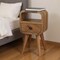 Homeroots 16" Beige Solid Wood Square One Drawer Nightstand 651525 - alternate 12