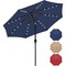 Simple Deluxe 9' Solar Umbrella 32 LED Lighted Patio Umbrella Table Market Umbrella with Push Button Tilt/Crank O LGBRLA9LEDDBL - alternate 1