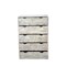 Homeroots 35" Gray Carved Abstract Solid Wood Five Drawer Dresser 661226 - alternate 5