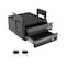 Vevor 13" Under Desk Drawer Organizer with 2 Lockable Slide-Out Drawers CT-3 - alternate 1