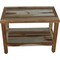 Homeroots 24" Natural Teak Rectangular Shower Bench With Shelf 376699 - alternate 5