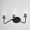 Vaxcel Beverly 3 Light Matte Black Bathroom Vanity Fixture Clear Glass Shade, LED Compatible W0440 - alternate 9