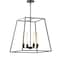 Jonathan Y Hutson 4-Light 21" Iron Modern Angled LED Chandelier, Black JYL9534A - alternate 8