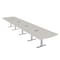 Skutchi Designs 20 Person Conference Table With Power Unit | 20' Arc Rectangle Table | Harmony Series HAR-AREC-48X240-T-K458-ESIL - alternate 1