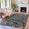 Homeroots 10' X 14' Black And Ivory Geometric Washable Indoor Outdoor Area Rug 631376 - alternate 7