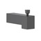 Kibi Cube Wall Mounted 1/2 in Slip-On Tub Spout with Diverter, Matte Black TS103MB - alternate 1