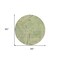 Homeroots 8' Green And Olive Green Round Geometric Washable Indoor Outdoor Area Rug 594781 - alternate 7