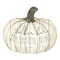 Homeroots 15" X 17" Cream Pumpkin Gather Here With Grateful Hearts Hanging Dimensional Sculpture 416052 - alternate 1