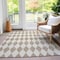 Homeroots 3' X 5' Taupe And Ivory Geometric Washable Indoor Outdoor Area Rug 577121 - alternate 8