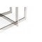 Homeroots 59" Clear And Gunmetal Square Glass And Stainless Steel Pedestal Base Dining Table 487364 - alternate 4
